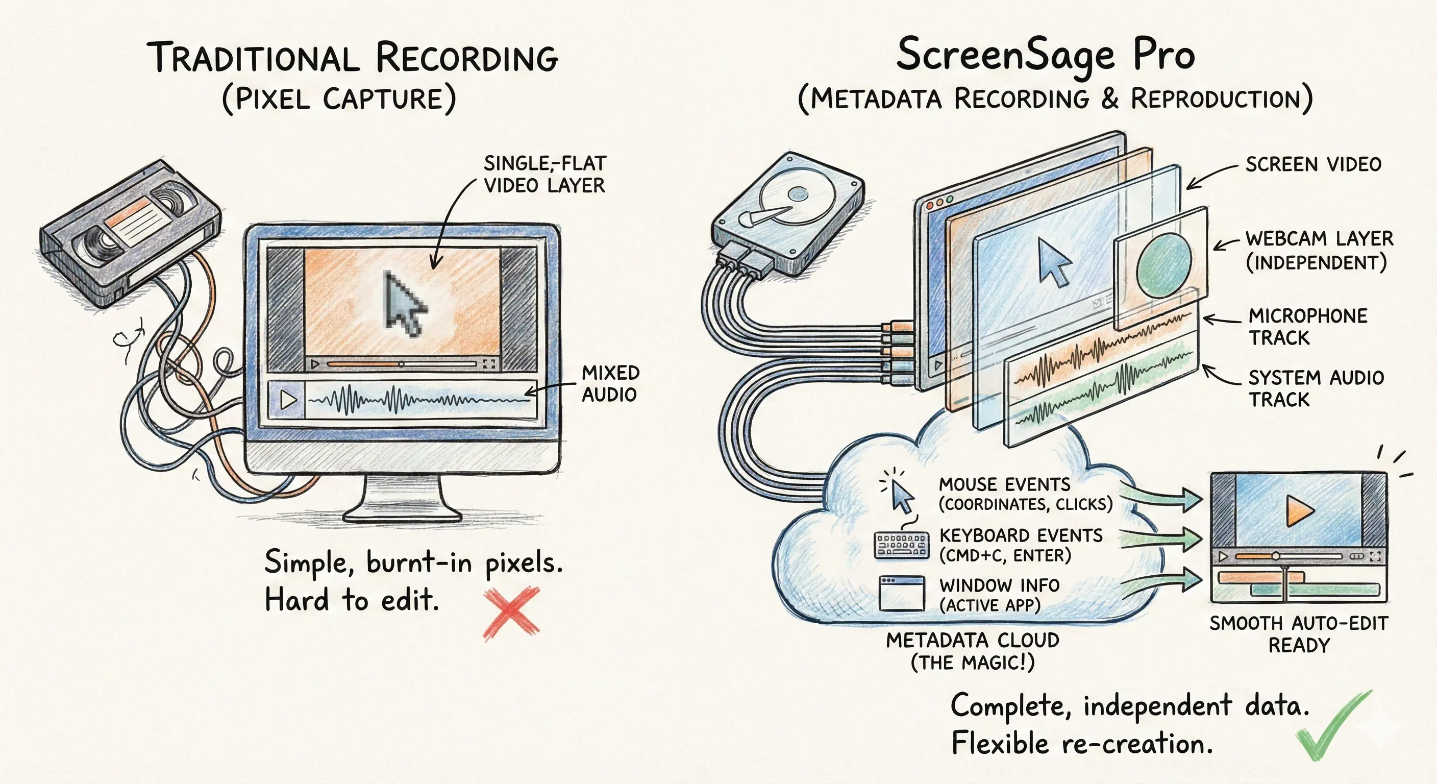 Difference between ScreenSage Pro and traditional software